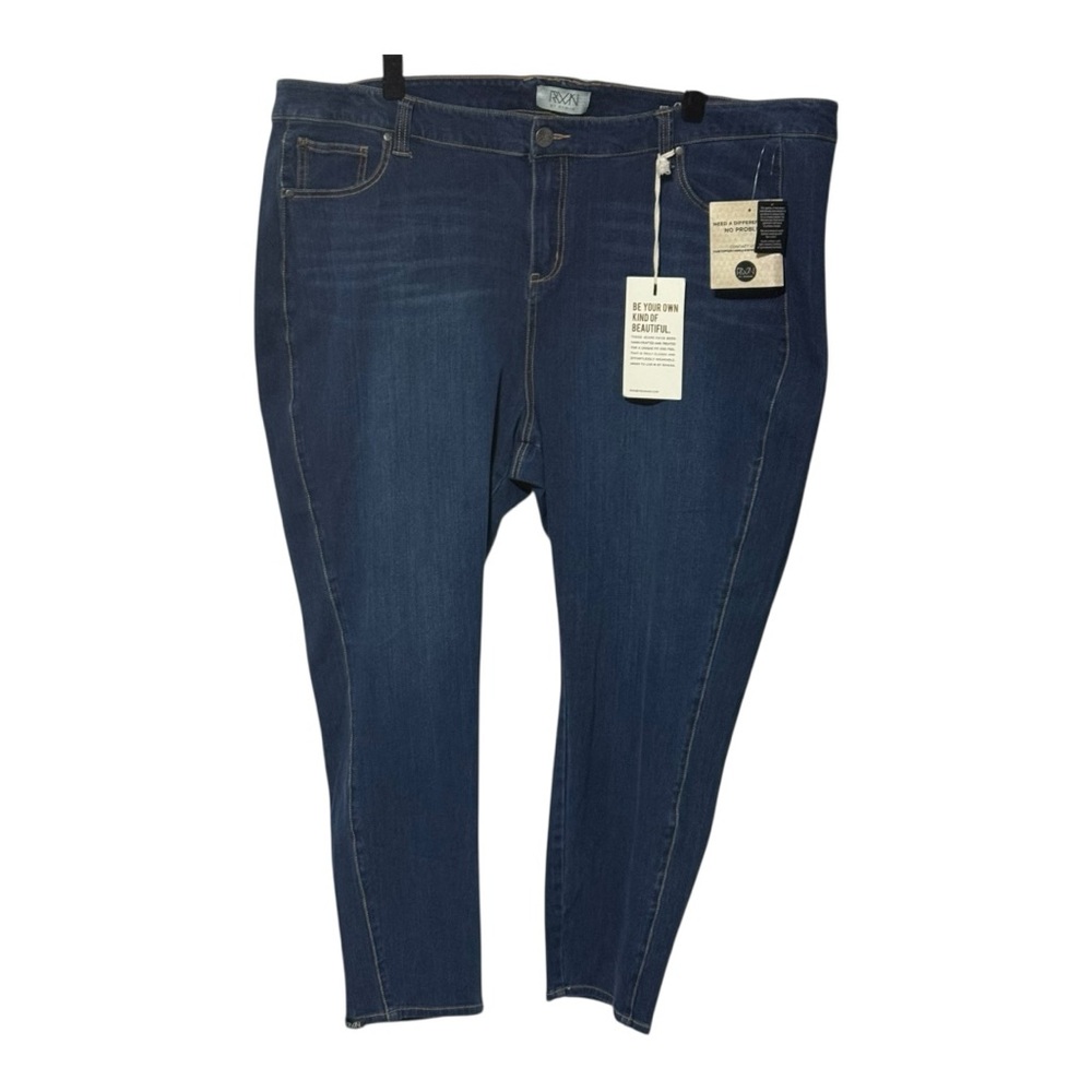 RWN By Rawan Women's Deep Indigo Curvy Skinny Jeans size 28